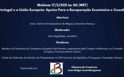 CCLBL Organiza Webinar ‘Portugal e a União Europeia: Apoios Para a Recuperação Económica e Coesão’